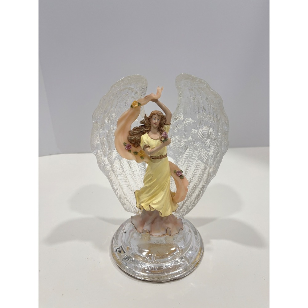 Bradford Exchange Angel of Joy Heaven's Crystal Blessings Figurine 2002 B2409